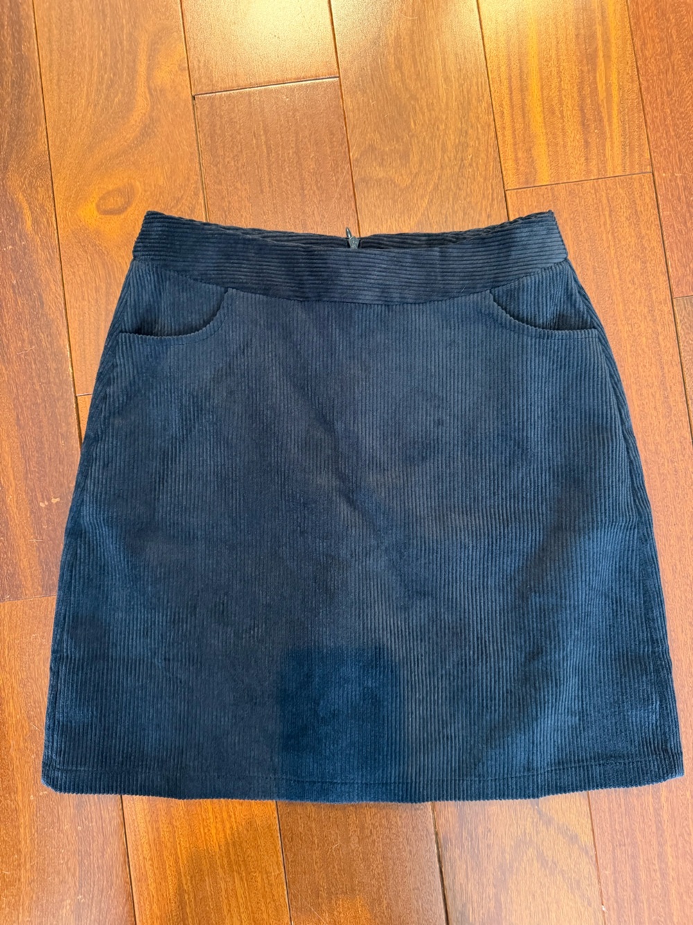 Molly Bracken Black Corduroy A-Line Mini Skirt